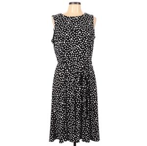 Christopher & Banks 1950's Retro Vintage Inspired Black & White Polka Dot Dress